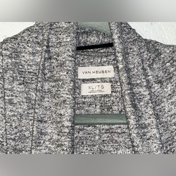 Van Heusen Gray & White Women's Open Front Cardigan - Picture 5 of 10